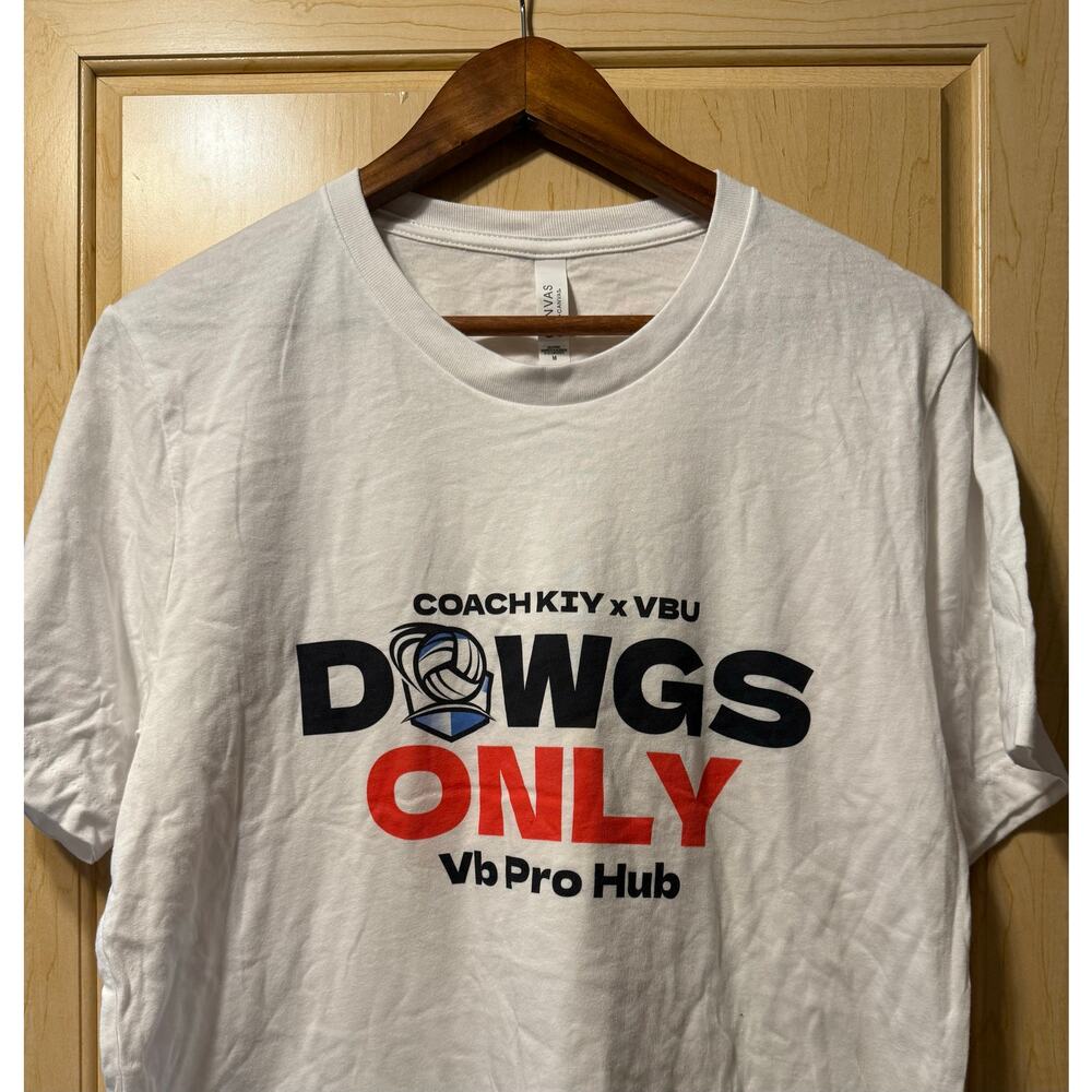 Dawgs Only Volleyball Training‎ w/Coach Kiy TShirt, NEW, White, Unisex M